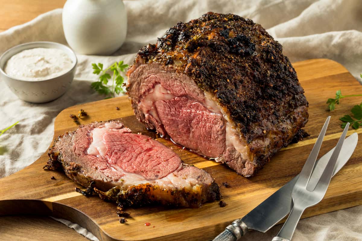 Prime rib with au jus
