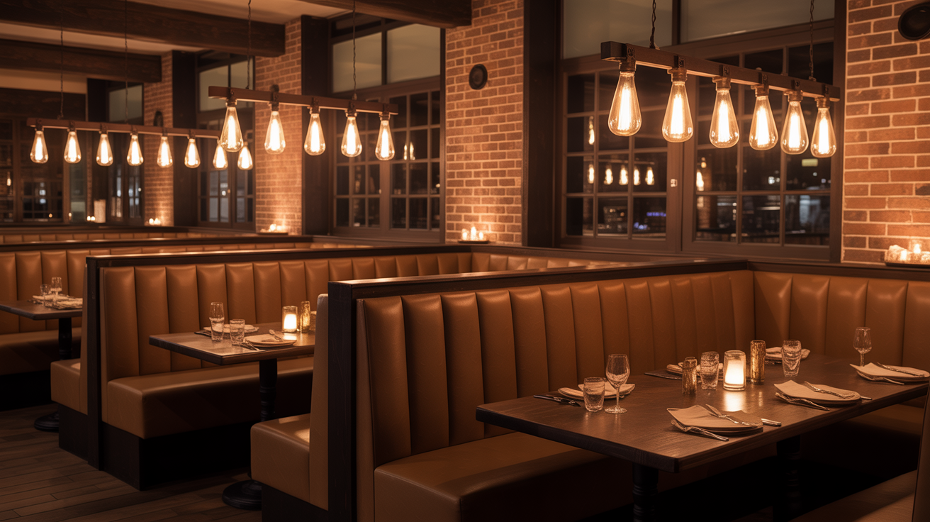 Warm and inviting dining space